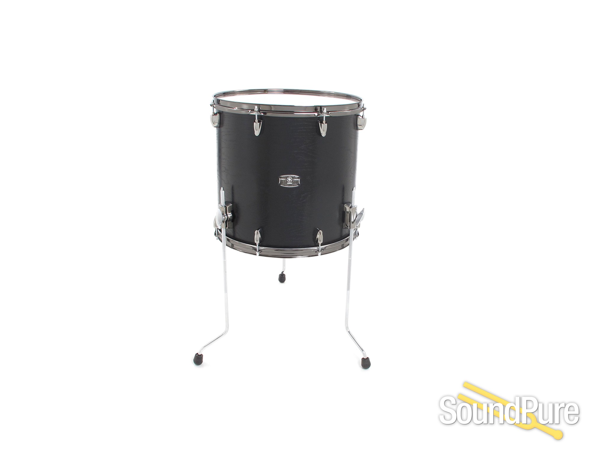 Yamaha 15x16 Live Custom Floor Tom Drum Black Wood Used