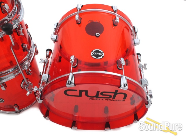 Crush Drums 4pc Acrylic Series Drum Set-Red — image 8
