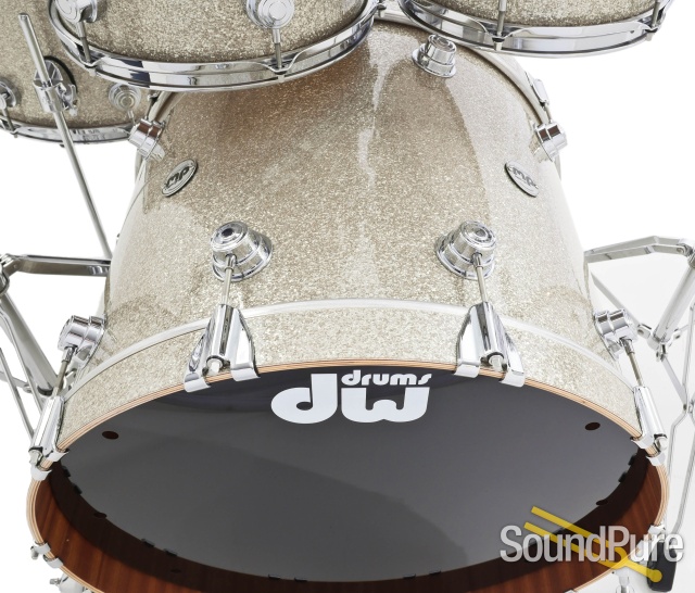 DW 4pc Collectors Series Mahogany Drum Set-Broken Glass — image 4