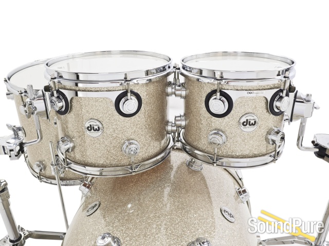 DW 4pc Collectors Series Mahogany Drum Set-Broken Glass — image 8