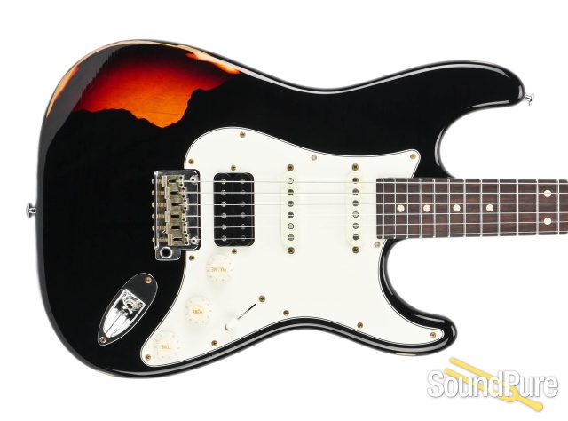 Suhr Classic Antique Pro Black Over 3 Tone Burst #JS1W8E — image 5