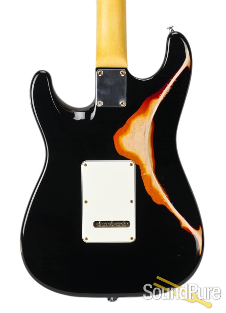 Suhr Classic Antique Pro Black Over 3 Tone Burst #JS1W8E — image 7