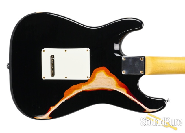 Suhr Classic Antique Pro Black Over 3 Tone Burst #JS1W8E — image 8