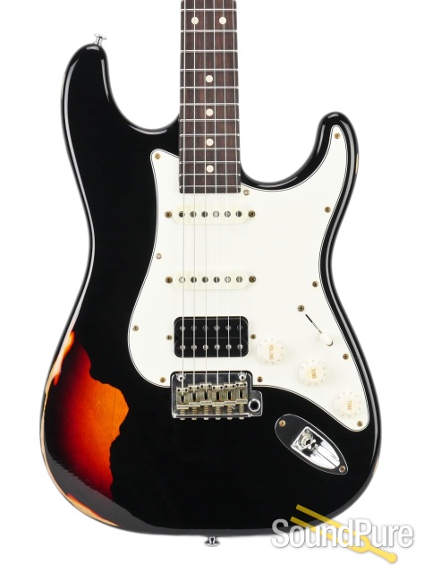 Suhr Classic Antique Pro Black Over 3 Tone Burst #JS1W8E — image 1