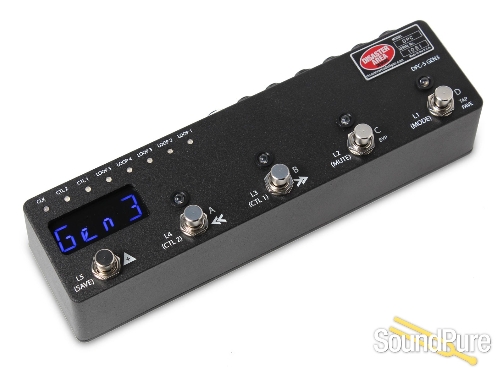 Disaster Area Designs DPC5 Midi Pedalboard Controller Black