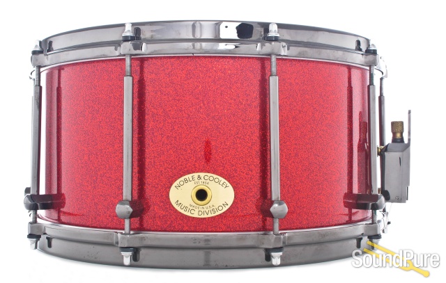 Noble & Cooley 7x14 SS Classic Maple Snare Drum-Red Sparkle — image 1