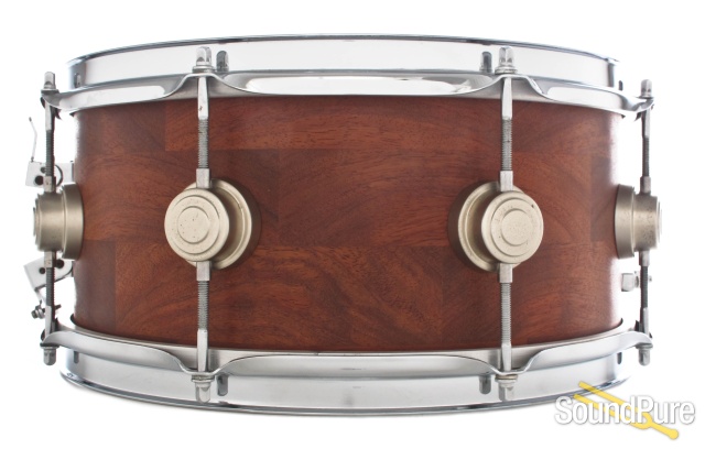 Global Drum Co. 6.5x13 Bubinga Segmented Snare Drum — image 1