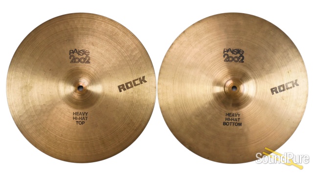 Paiste 14" 2002 Black Label Rock Hi-Hat Cymbals-Vintage 70's