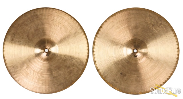 Paiste 14" 2002 Black Label Rock Hi-Hat Cymbals-Vintage 70's — image 3