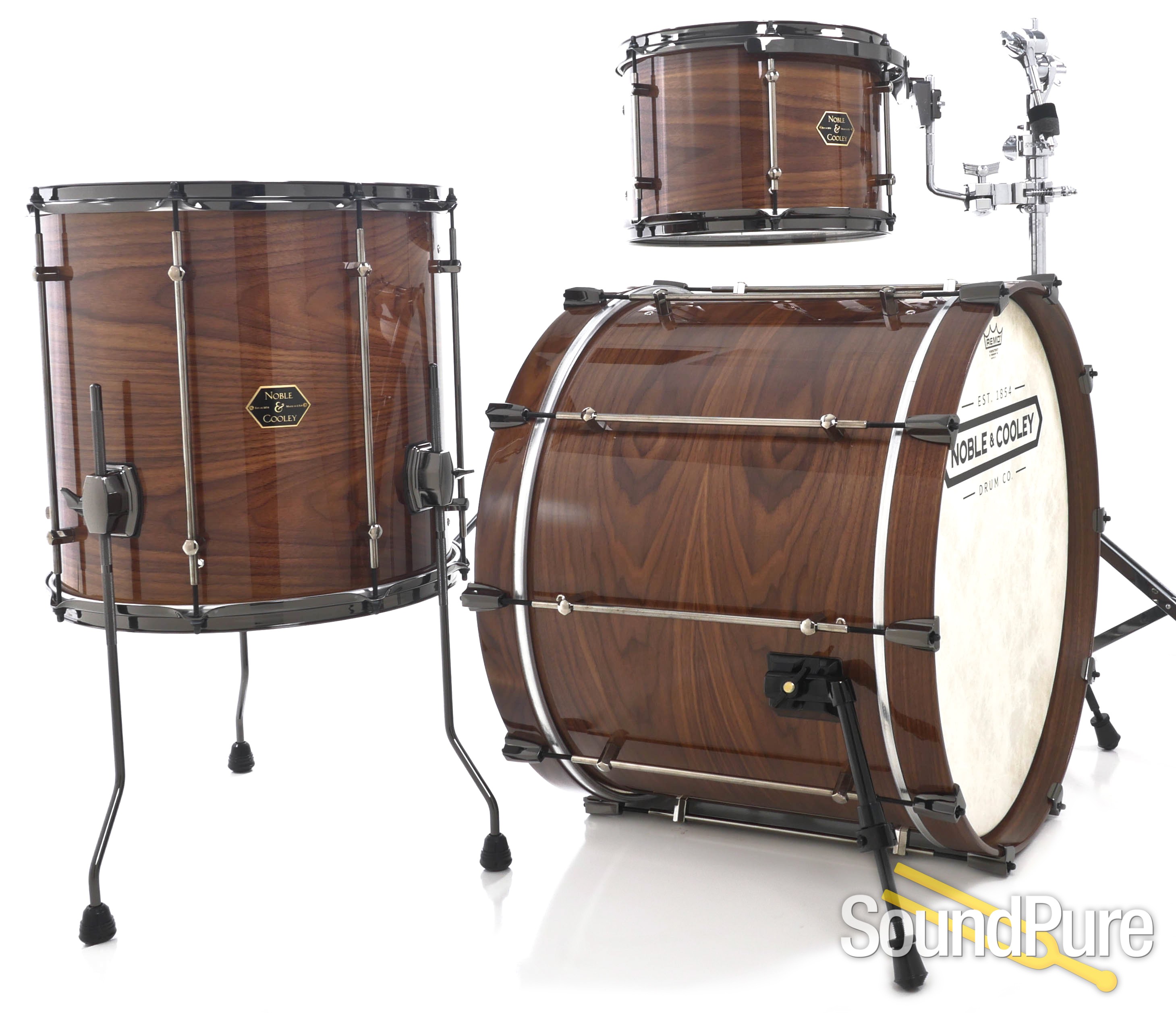 Noble & Cooley 3pc Walnut Ply Drum SetNatural Gloss