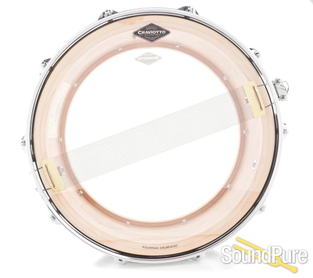 Craviotto 6.5x14 Cherry Custom Snare Drum-Black Burst — image 2