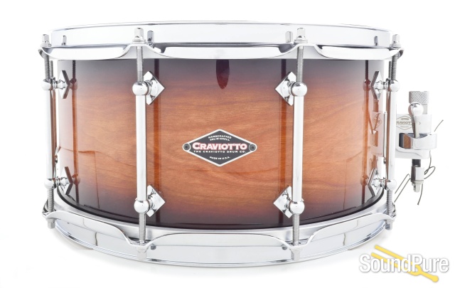 Craviotto 6.5x14 Cherry Custom Snare Drum-Black Burst — image 1