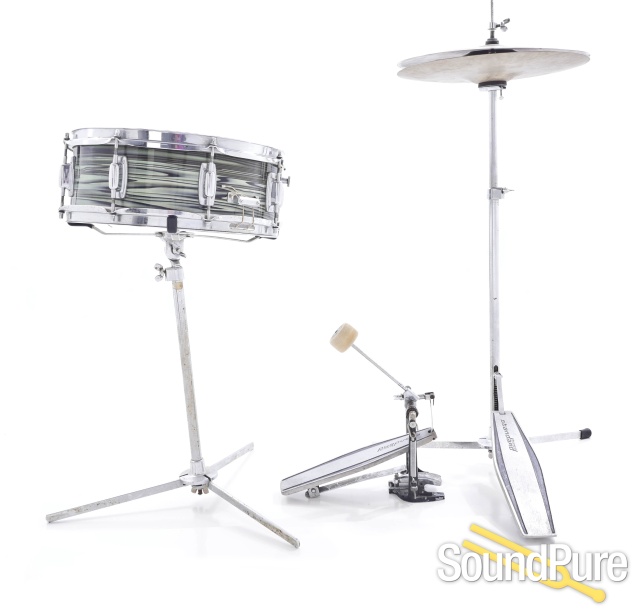 Ludwig 4pc Standard Vintage Drumset w/Paiste-Avocado Strata — image 5