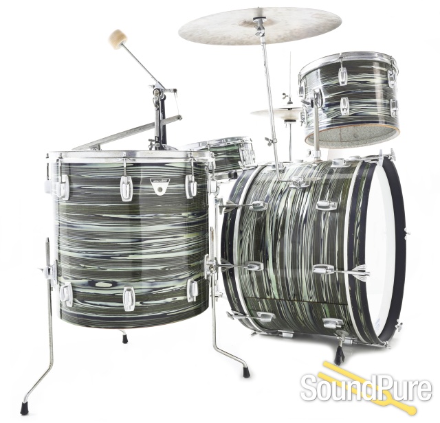 Ludwig 4pc Standard Vintage Drumset w/Paiste-Avocado Strata — image 1