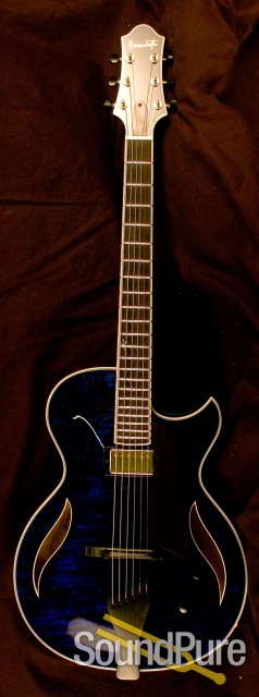 Benedetto Bambino Deluxe One-off Blue Blaze S1530 Archtop Guitar — image 11