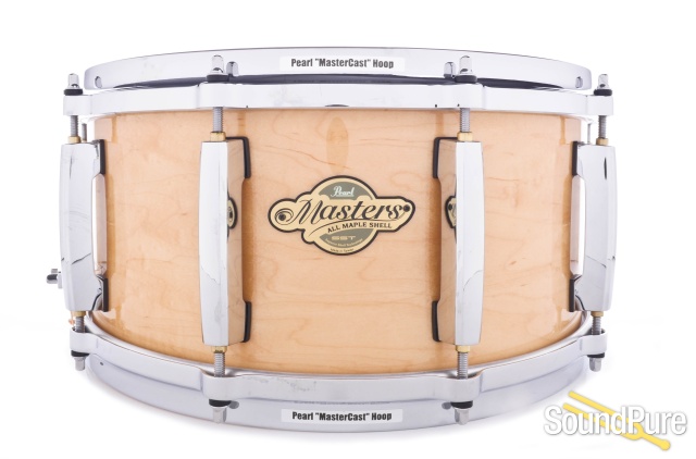 Pearl 6.5x14 Masters Maple Snare Drum-Natural Gloss — image 1