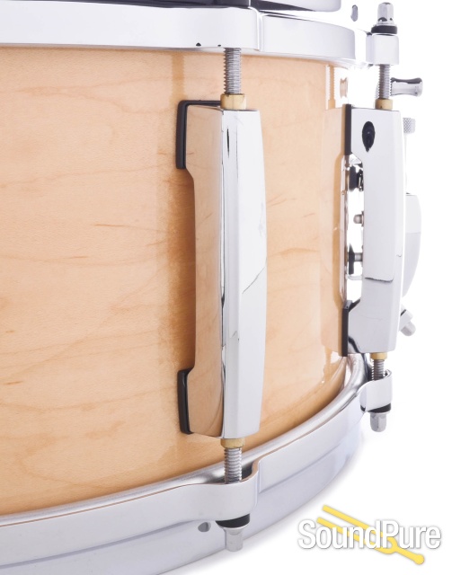 Pearl 6.5x14 Masters Maple Snare Drum-Natural Gloss — image 5