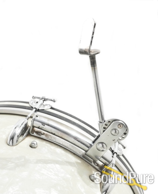 Slingerland 3pc 1960s Vintage Drum Set - White Marine Pearl — image 5
