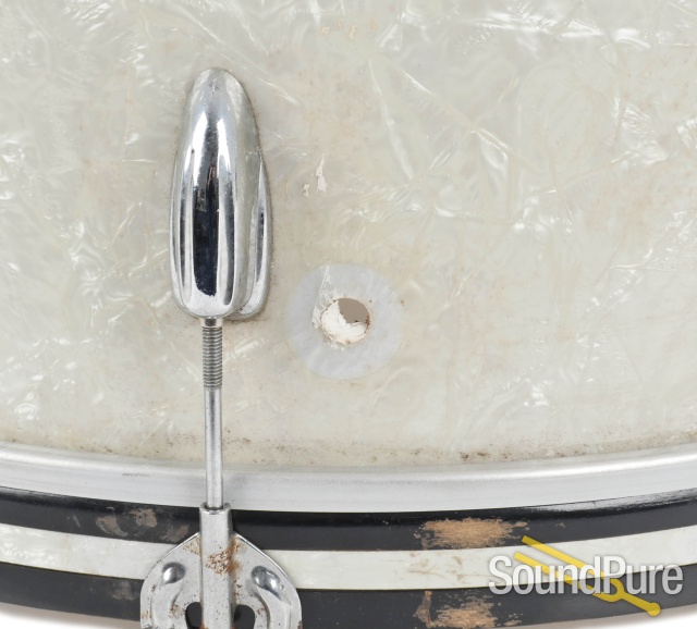 Slingerland 3pc 1960s Vintage Drum Set - White Marine Pearl — image 10