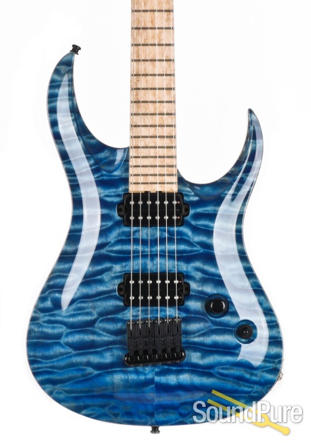 Ran Crusher 6 See-Thru Gloss Blue Electric Guitar - Used — image 1