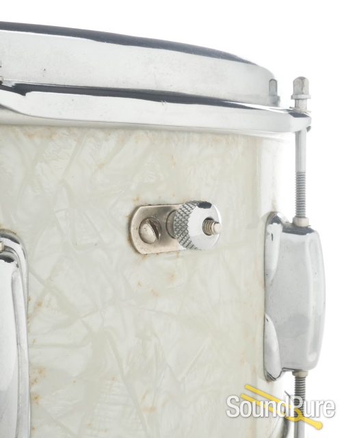 Slingerland 6.5x14 Radio King Snare Drum-White Marine Pearl — image 7