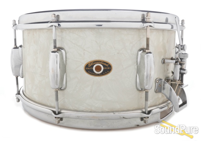 Slingerland 6.5x14 Radio King Snare Drum-White Marine Pearl — image 1