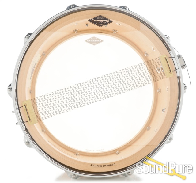 Craviotto 5.5x14 Maple Custom Snare Drum-Inlay — image 3