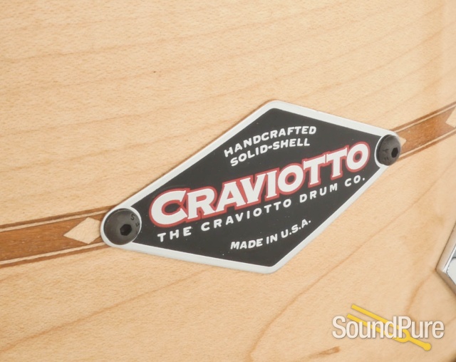 Craviotto 5.5x14 Maple Custom Snare Drum-Inlay — image 4