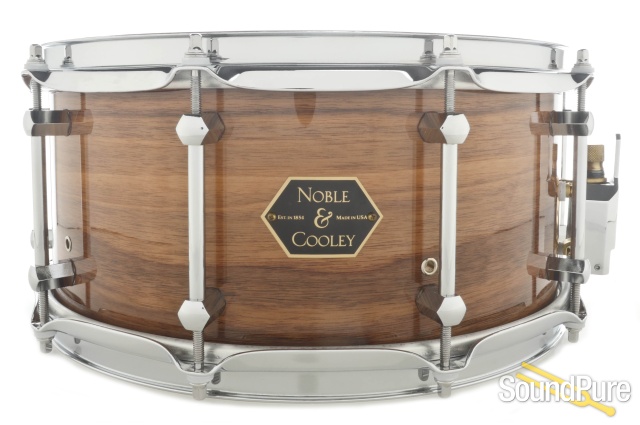 Noble & Cooley 6.5x14 Walnut Ply Snare Drum-Gloss/Chrome — image 1