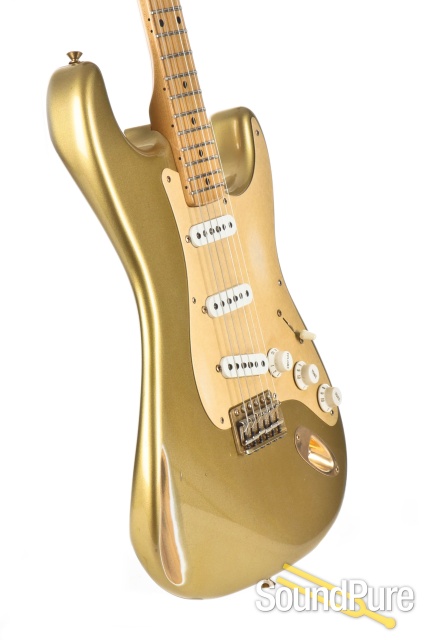 Fender LTD 50th Anniversary '56 Strat Relic Gold #R23368 — image 7