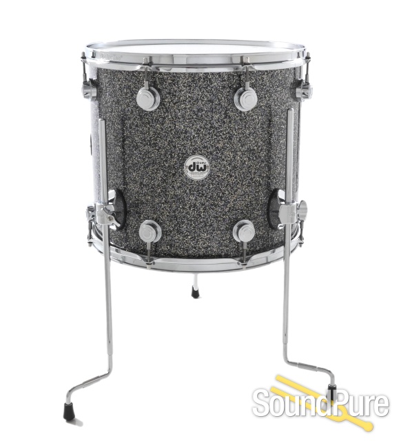 DW 4pc Collectors Series Cherry Drum Set-Black Galaxy — image 3