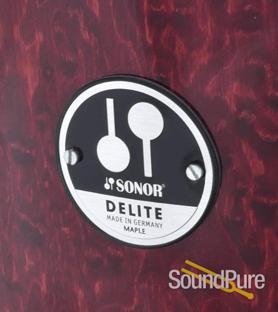 Sonor 4pc Delite Maple Drum Set-Cherry Birdseye — image 5