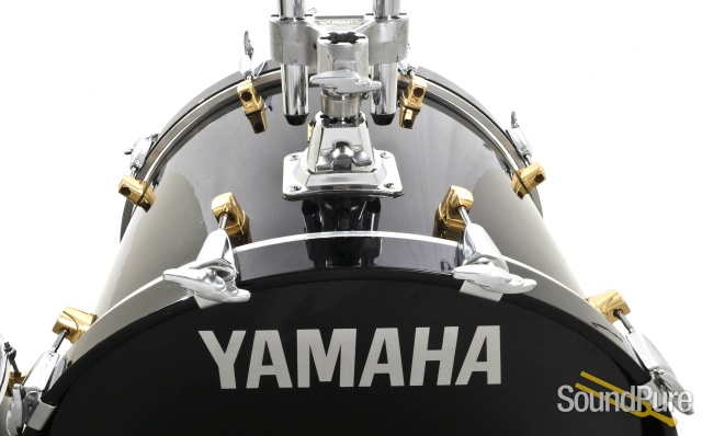 Yamaha 4pc Maple Custom Drum Set-Piano Black — image 6