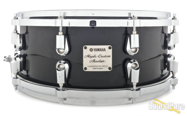 Yamaha 5x14 Maple Custom Absolute Snare Drum-Black — image 1