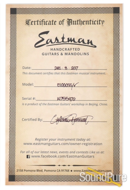 Eastman E10OOSS/V Adirondack/Mahogany Acoustic #14755476 — image 4