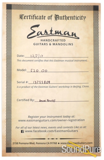 Eastman E20OO Adirondack/Rosewood Acoustic #13755809 — image 2
