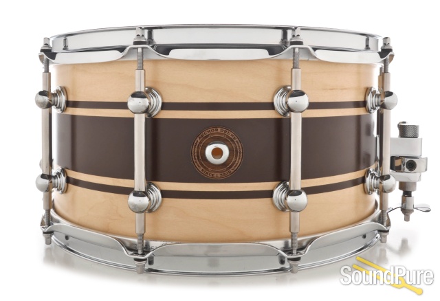 Anchor Drums 6.5x14 Galleon Maple Snare Drum-Classic Stripe — image 1