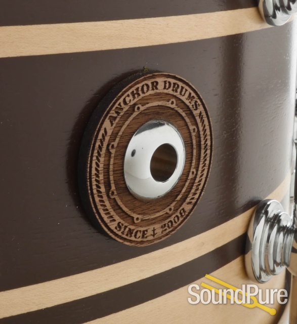 Anchor Drums 6.5x14 Galleon Maple Snare Drum-Classic Stripe — image 4