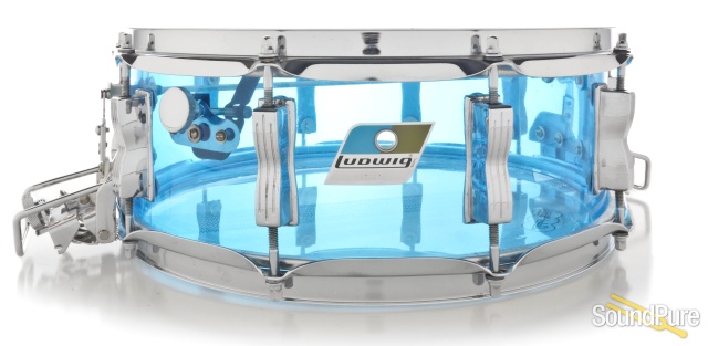 Ludwig 5x14 Vistalite Super Sensitive Snare Drum-Blue — image 1