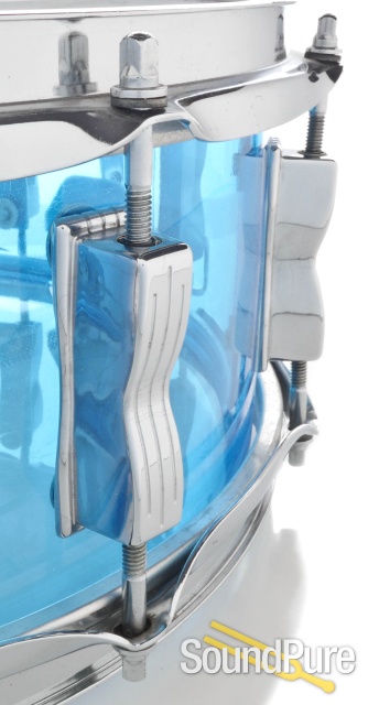 Ludwig 5x14 Vistalite Super Sensitive Snare Drum-Blue — image 5