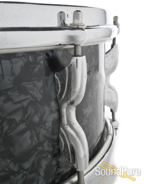 Premier 5.5x14 Snare Drum-Black Diamond Pearl — image 7