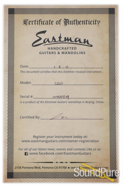 Eastman E20D Adirondack/Rosewood Acoustic #15755579 — image 6