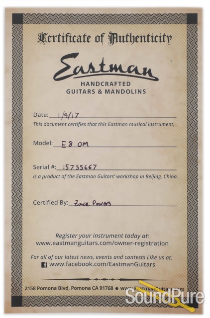 Eastman E8 OM Sitka/Rosewood Acoustic Guitar #15755667 — image 6