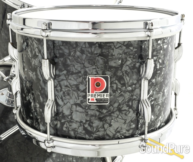 Premier 3pc Vintage Drum Set-Black Diamond Pearl — image 6