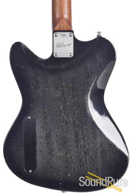 Luxxtone Calavera Black Dog Hair Burst Electric Guitar #236 — image 4