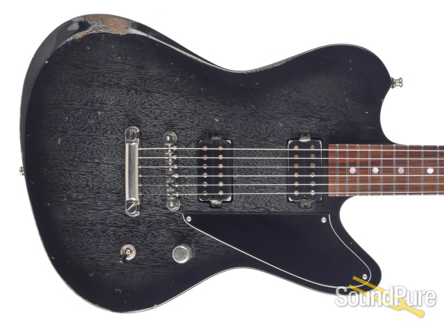 Luxxtone Calavera Black Dog Hair Burst Electric Guitar #236 — image 5