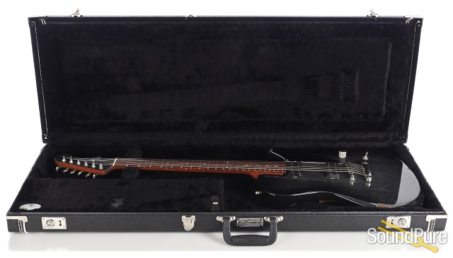 Luxxtone Calavera Black Dog Hair Burst Electric Guitar #236 — image 6