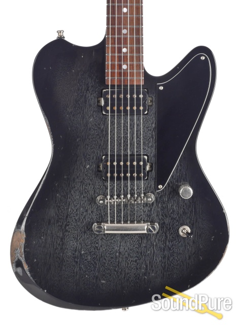 Luxxtone Calavera Black Dog Hair Burst Electric Guitar #236 — image 1