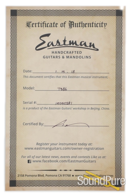 Eastman T386 Thinline Electric Guitar #15750291 — image 4