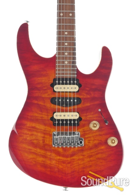 Suhr LTD Modern Plus Curly Fireburst Electric Guitar #JS9W6R — image 1